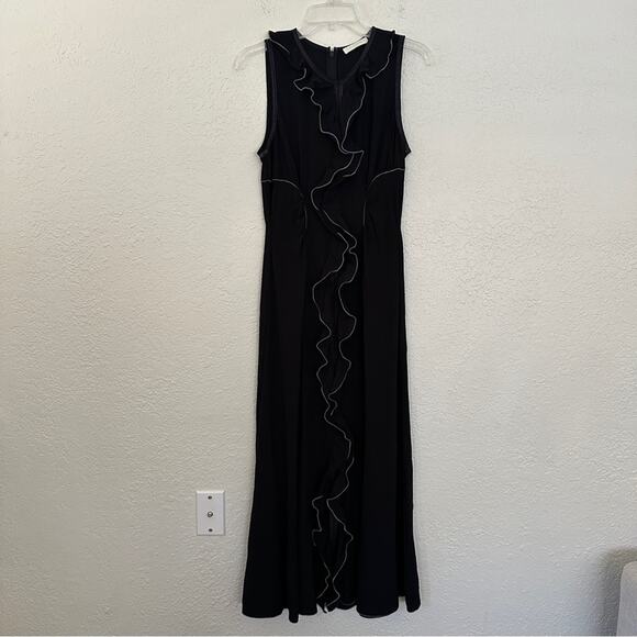 Ulla Johnson Lille Ruffle Maxi Black Dress 6 - Picture 2 of 7